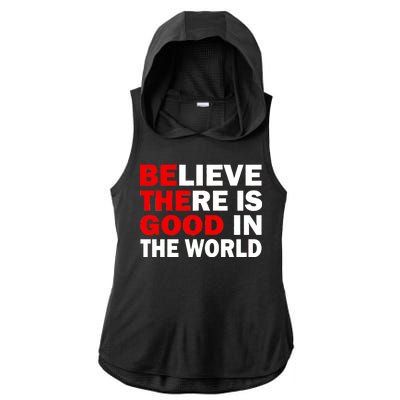 Be The Good In The World Ladies PosiCharge Tri-Blend Wicking Draft Hoodie Tank