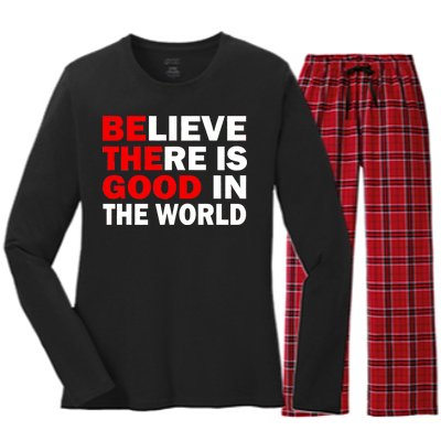 Be The Good In The World Women's Long Sleeve Flannel Pajama Set 