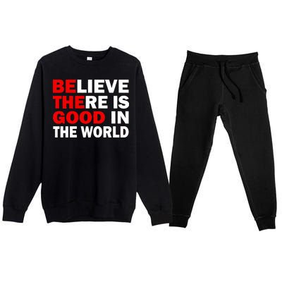 Be The Good In The World Premium Crewneck Sweatsuit Set