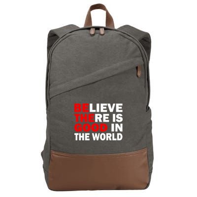 Be The Good In The World Cotton Canvas Backpack