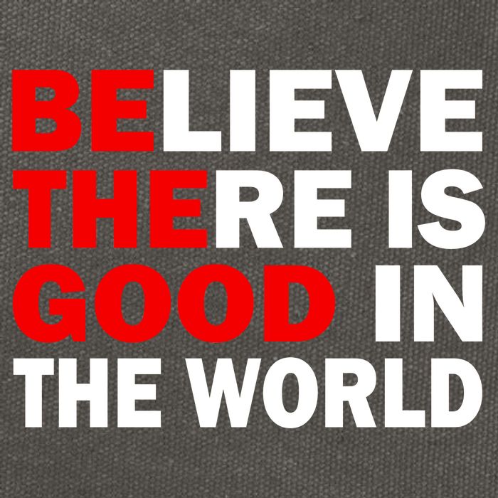 Be The Good In The World Cotton Canvas Backpack