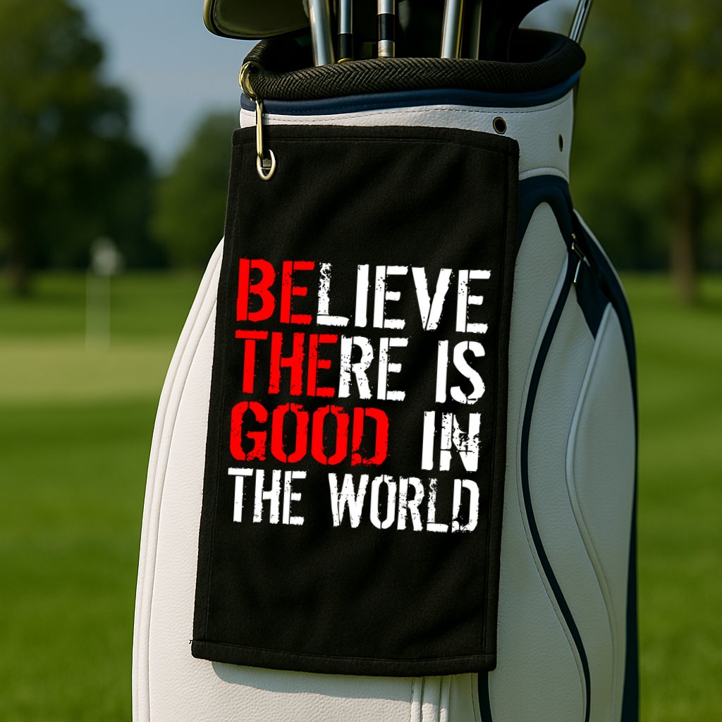Be The Good In The World Believe Golf Towel