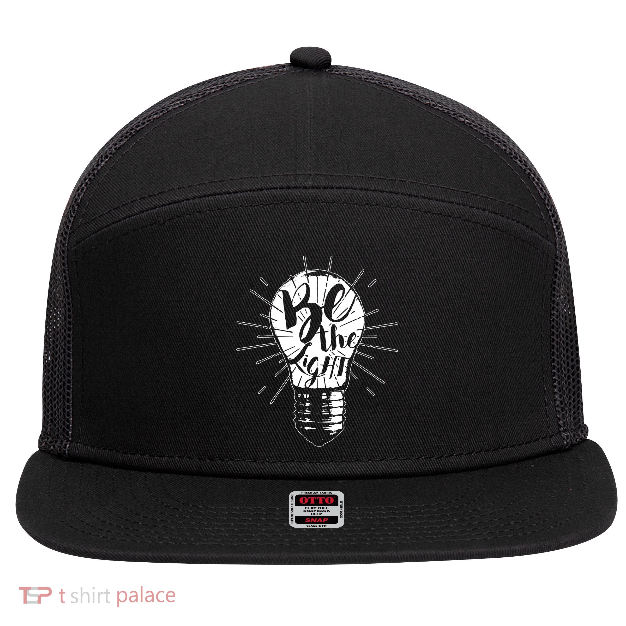 Be The Light 7 Panel Mesh Trucker Snapback Hat