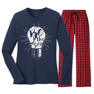 Be The Light Women's Long Sleeve Flannel Pajama Set 