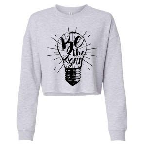 Be The Light Cropped Pullover Crew