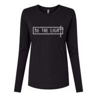 Be The Light Jesus Womens Cotton Relaxed Long Sleeve T-Shirt