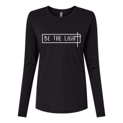 Be The Light Jesus Womens Cotton Relaxed Long Sleeve T-Shirt