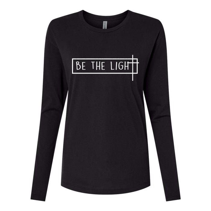 Be The Light Jesus Womens Cotton Relaxed Long Sleeve T-Shirt