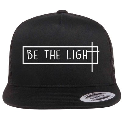 Be The Light Jesus Flat Bill Trucker Hat