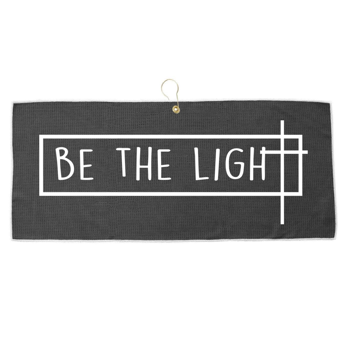 Be The Light Jesus Large Microfiber Waffle Golf Towel