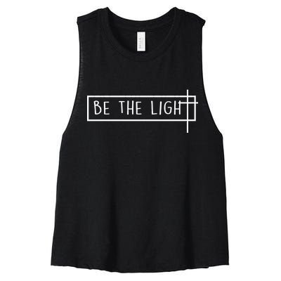 Be The Light Jesus Women's Racerback Cropped Tank