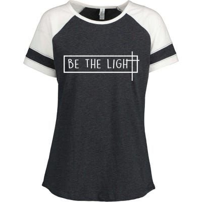 Be The Light Jesus Enza Ladies Jersey Colorblock Tee