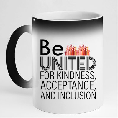 Be United For Kindness 11oz Black Color Changing Mug