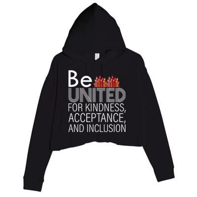 Be United For Kindness Crop Fleece Hoodie