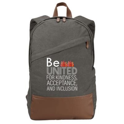 Be United For Kindness Cotton Canvas Backpack