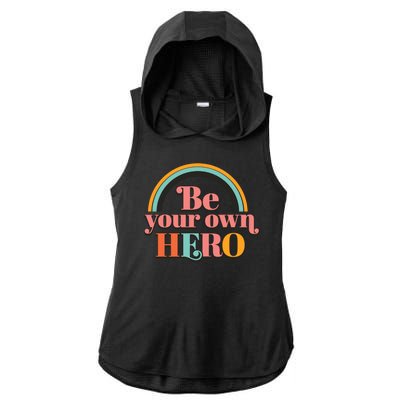 Be Your Own Hero Ladies PosiCharge Tri-Blend Wicking Draft Hoodie Tank