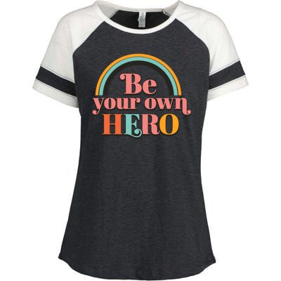 Be Your Own Hero Enza Ladies Jersey Colorblock Tee