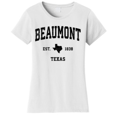 Beaumont Est 1838 Texas Tx Vintage Sports Design Women's T-Shirt