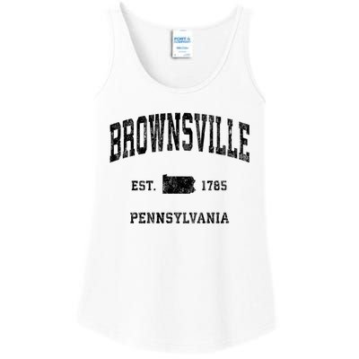 Brownsville Est 1785 Pennsylvania Pa Vintage Established Athletic Sports Design Ladies Essential Tank