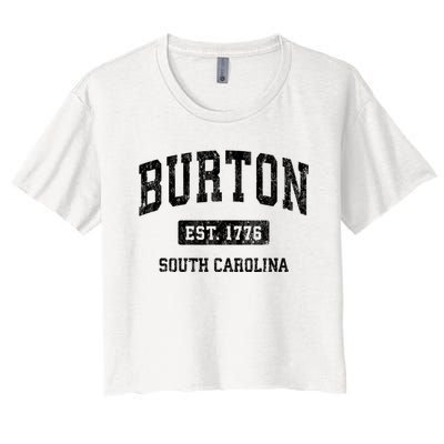 Burton Est 1776 South Carolina Sc Vintage Established Athletic Sports Design Women's Crop Top Tee