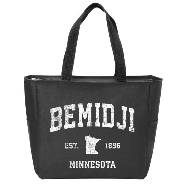 Bemidji Est 1896 Minnesota Mn Vintage Sports Design Zip Tote Bag