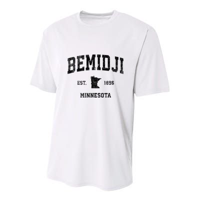 Bemidji Est 1896 Minnesota Mn Vintage Sports Design Youth Performance Sprint T-Shirt