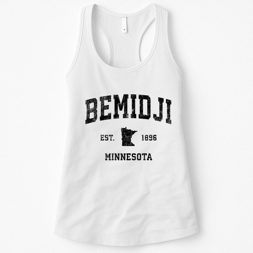 Bemidji Est 1896 Minnesota Mn Vintage Sports Design Womens Tank Top