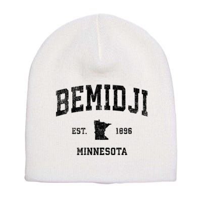 Bemidji Est 1896 Minnesota Mn Vintage Sports Design Short Acrylic Beanie