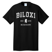 Biloxi Est 1699 Mississippi Ms Vintage Athletic Sports Design Tall T-Shirt