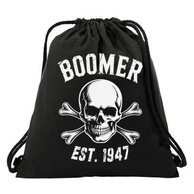 Boomer Est 1947 Baby Boomer Generation Drawstring Bag