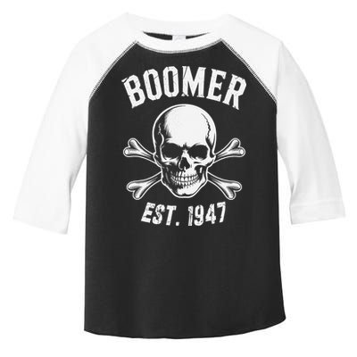 Boomer Est 1947 Baby Boomer Generation Toddler Fine Jersey T-Shirt