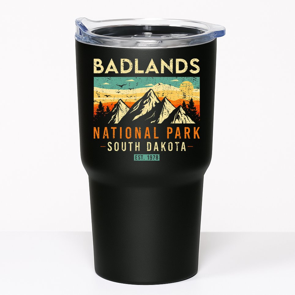 Badlands Est. 1978 Vintage Retro South Dakota National Park Tumbler