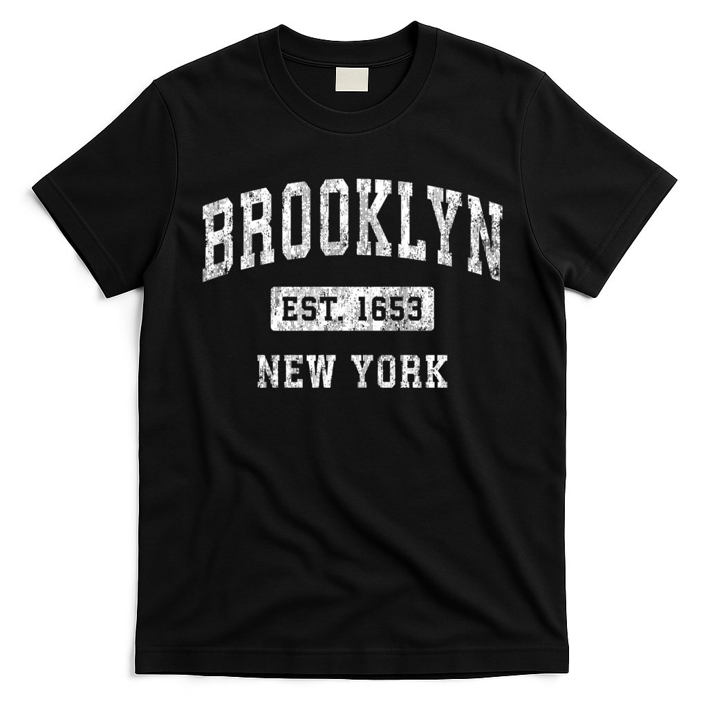 Brooklyn Est 1653 New York Ny Vintage Established Sports Design T-Shirt