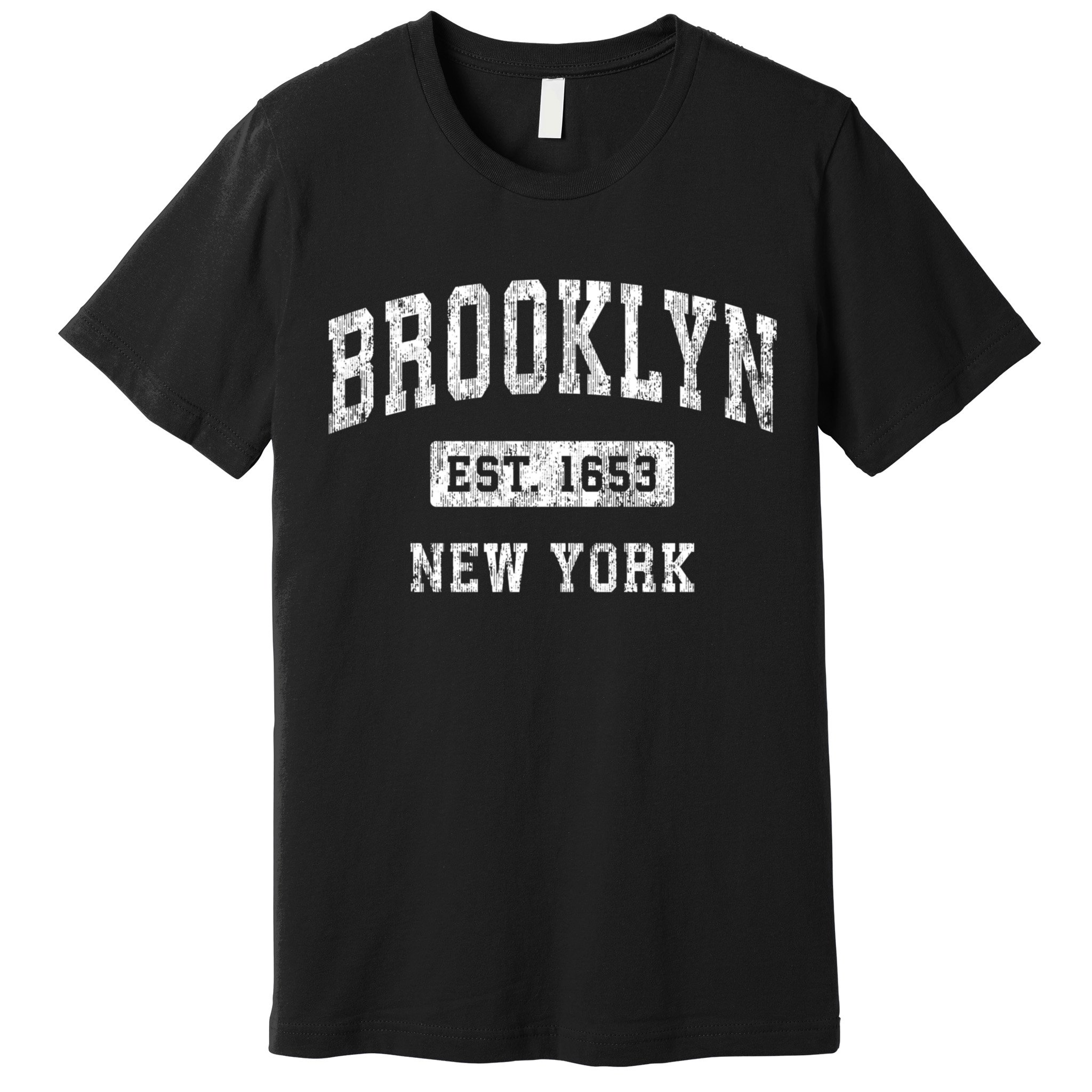 Brooklyn Est 1653 New York Ny Vintage Established Sports Design Premium T-Shirt