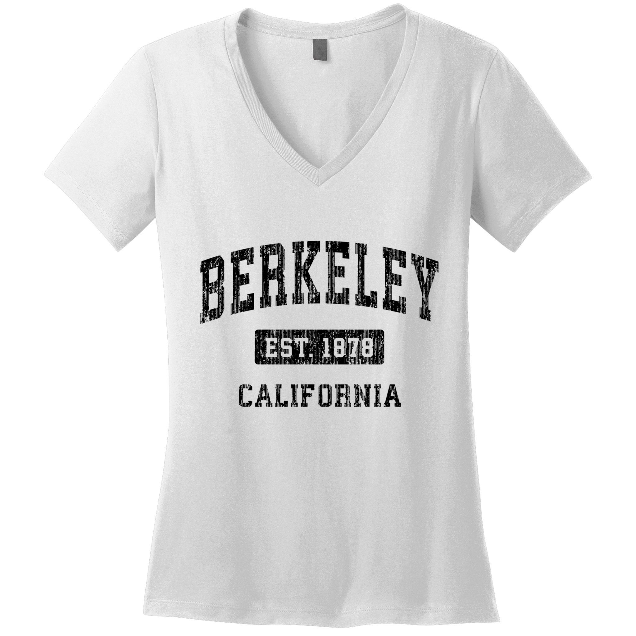 Berkeley Est 1878 California Ca Vintage Established Sports Design Women's V-Neck T-Shirt