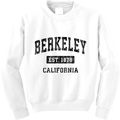 Berkeley Est 1878 California Ca Vintage Established Sports Design Kids Sweatshirt