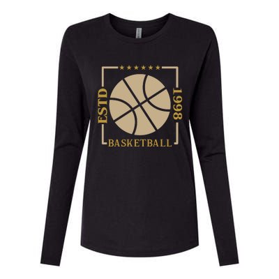 Basketball Estd 1998 Womens Cotton Relaxed Long Sleeve T-Shirt