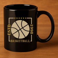 Basketball Estd 1998 11oz C Handle Ceramic Mug