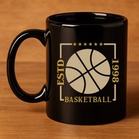 Basketball Estd 1998 11oz C Handle Ceramic Mug