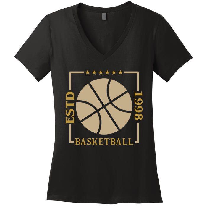 Basketball Estd 1998 Women's V-Neck T-Shirt