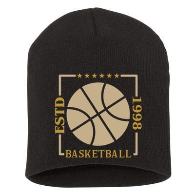 Basketball Estd 1998 Short Acrylic Beanie