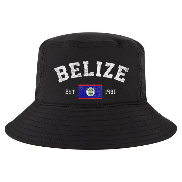 Belize Est. 1981 Belizean Flag Independence Day Cool Comfort Performance Bucket Hat
