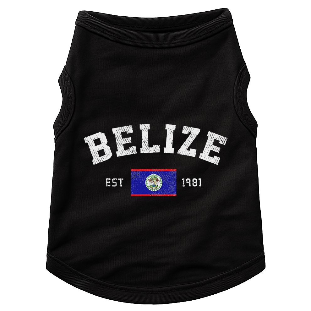 Belize Est. 1981 Belizean Flag Independence Day Doggie Tank