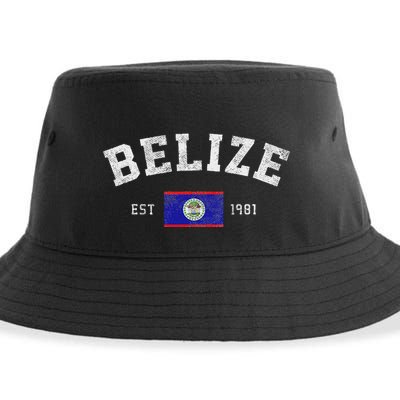 Belize Est. 1981 Belizean Flag Independence Day Sustainable Bucket Hat