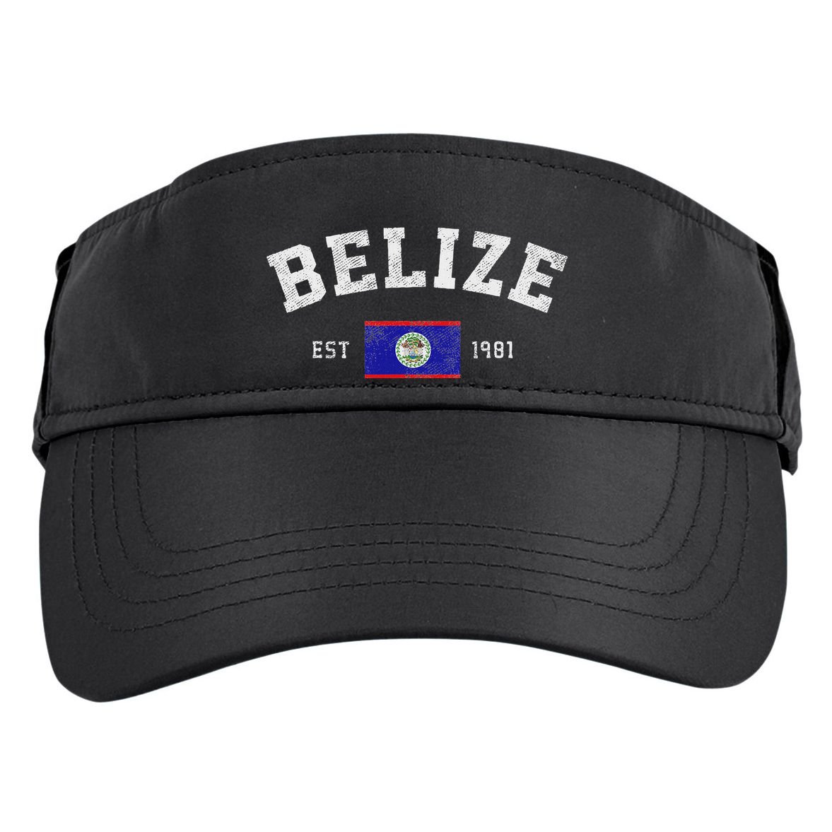 Belize Est. 1981 Belizean Flag Independence Day Adult Drive Performance Visor