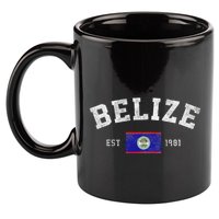 Belize Est. 1981 Belizean Flag Independence Day 11oz C Handle Ceramic Mug
