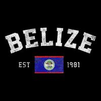 Belize Est. 1981 Belizean Flag Independence Day Flat Bill Trucker Hat