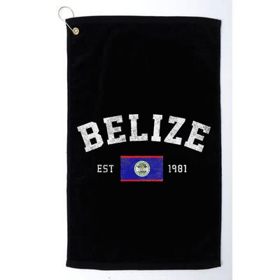 Belize Est. 1981 Belizean Flag Independence Day Golf Towel