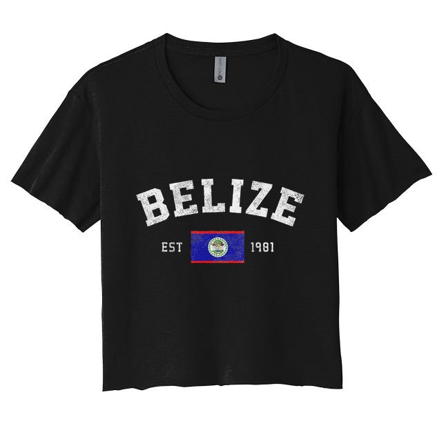 Belize Est. 1981 Belizean Flag Independence Day Crop Top