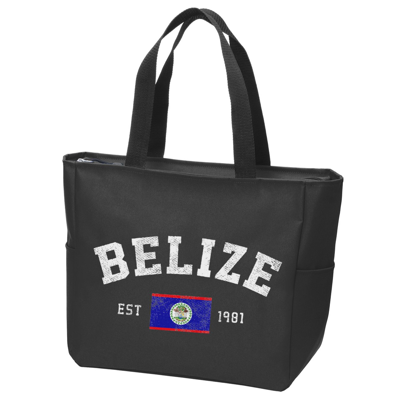 Belize Est. 1981 Belizean Flag Independence Day Zip Tote Bag